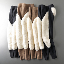 Foreign Trade Tail Single Cut Mark Cashmere Pants Inside Wearing Man With Kneecap Kneecap Warm Pants Thickening Thickened Winter Autumn Pants Beating Bottom Pants