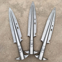 Military seal hunting spear knife Outdoor multi-function shovel Full hacksaw tooth tip shovel Overlord gun with pointed spear head Martial arts gun
