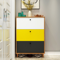 Nordic ultra-thin dump shoe cabinet Household door large capacity storage into the home space-saving 17cm entrance simple shoe rack