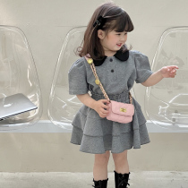 Korean version of childrens bag 2023 new fashion small balsamic wind girl slanted satchel internet red baby with zero wallet tide