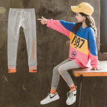 Spring and autumn girls underpants to wear foreign air repairing body elastic CUHK girl pants girl trousers pure cotton small leggings