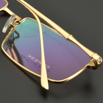 24k gold pure titanium eyeglass frame mens gold business full frame gold wire edge eyeglass frame with ultra-light myopia eyeglass frame