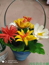 Small flower basket silkworm cocoon flower basket handmade flower basket flower color pattern free matching flower basket we are not the same