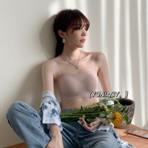  Strapless bra gathered non-slip thin underwear beautiful back without steel rims summer comfortable seamless invisible bra bandeau