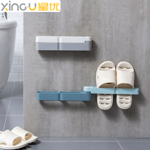 Xingyou bathroom slipper rack Punch-free shelf Bathroom wall-mounted wall door storage artifact shoe rack
