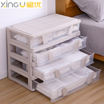 Xingyou underwear storage box bed bottom storage box plastic under bed finishing box Drawer Wardrobe clothing storage box