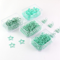 Imitation gold sea foam green paper clip clip pin mixed combination office desktop gadget metal ticket holder