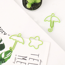 Creative umbrella shape paper clip hand account decoration pin bookmark paper clip book binding supplies file test paper finishing