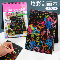 Scratch paper children colorful a4 scratch this black scratch painting children graffiti art scrape wax paper set scratch painting