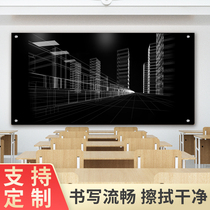 Tempered magnetic glass blackboard wall home teaching office training hanging matte drawing board childrens writing board graffiti