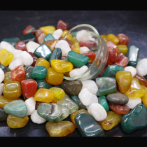 Supplies of seven gems tantra for manza pan mixed bulk natural colorful stone stupa Buddha statue contained 1 pound