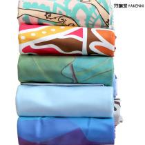 Non-slip yoga towel Printed yoga blanket Fitness yoga towel Sweat-absorbing yoga mat towel towel folding portable towel