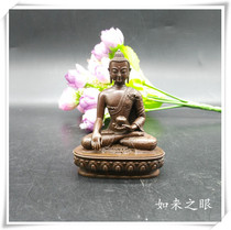  7cm Seiko-grade Taiwan pure copper antique Tantric portable small Buddha Statue Shakyamuni Buddha can be hidden