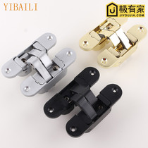 Invisible door hinge black folding door cross hinge outer opening hidden hinge hidden hinge hidden hinge adjustable dark hinge