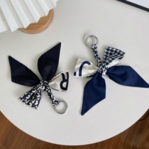 Little red book with the same scarf keychain car bow ribbon pendant DIY bag car pendant key chain