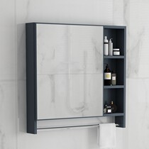 Bathroom mirror with shelf Integrated bathroom cabinet Separate combination storage box Bathroom mirror cabinet space aluminum mirror box