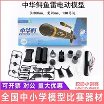 Chinese sturgeon torpedo electric model Zhongtian assembled ship model DIY educational toy sailing ship model equipment