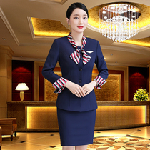 High-end waiter work clothes Long sleeve hotel restaurant Restaurant Restaurant hot pot restaurant hotel front desk cashier autumn and winter women