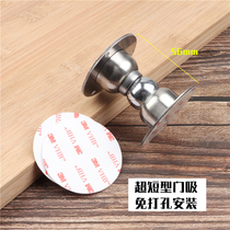 Stainless steel short door suction non-perforated strong magnetic 304 stainless steel door top Super Short Type no installation door suction wall suction