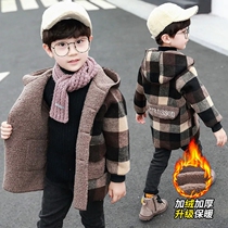 Male and female Masculinity Warm Fur Coats Winter 2021 New Baby Children Plus Suede Thickening Medium Long goat pastry