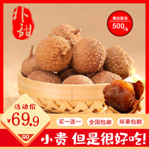 Fujian Putian 10A premium large fruit lychee dried 500g*2 Non-smoked sulfur glutinous rice non-seedless lychee meat thick and sweet