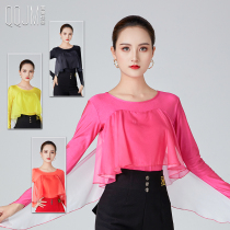 Turnip Jiamei autumn and winter dance dress with long sleeve blouses female Morden national standard practice and practice of smearing and sweaty and skinny dancer