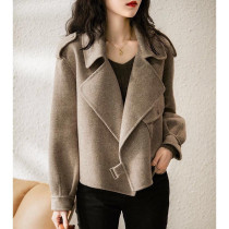 Foreign trade original single Italian womens clothing cut remaining single tail single export European goods fashion thin high hair short coat