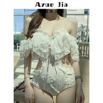 Swimsuit ladies 2021 new explosions belly slimming conjoined triangle fairy conservative student hot spring swimming suit