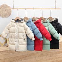  Anti-season new childrens down cotton clothes mens and womens childrens baby cotton clothes large medium and small childrens thickened medium and long childrens clothing jackets