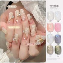 2022 new popular mother-of-pearl thread glue net red same style nail polish glue set full set for nail salons