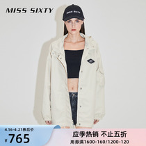 Miss Sixty2021 Winter new coat women with cap loose casual mid-length