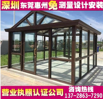 Aluminum alloy Sunshine Room glass covered roof terrace canopy stainless steel Sunshine Room Broken Bridge aluminum doors and windows sealed balcony