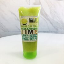 Russian organic kitchen green lemon scrub shower gel moisturizing hydrating vitamin extract 200ml