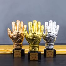 Football Golden Glove Award Best Goalkeeper Golden Glove Trophy Goalkeeper Customized Football Trophy Prize