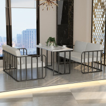 Modern minimalist clothing store rest sofa Nordic living room sofa combination minimalist restaurant sofa coffee table combination