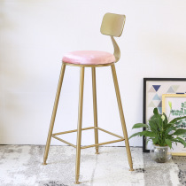 Milk tea shop stool cafe outdoor table and chair set factory direct Nordic Wrought iron high foot bar chair simple home