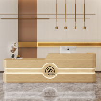 Custom cashier counter Simple modern curved club Beauty salon bar counter Company reception desk service desk