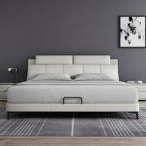 Italian light luxury leather bed 1 8 double simple modern bed 2 meters 2 2 king bed master bedroom widened 2 4 meters