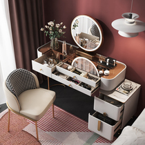 Glass dressing table 2021 new bedroom light luxury style dressing table modern simple makeup table storage cabinet