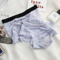 Sexy hot couple underwear ~ summer transparent thin ice silk mesh lace antibacterial cotton stall men and womens trousers