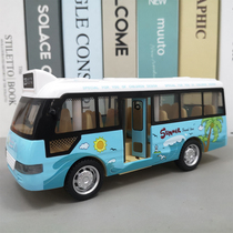 Childrens sound and light bus toy car Inertial drop simulation bus boy baby open door bus model