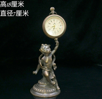 Old Tibetan pure copper inlaid gemstone Angel mechanical watch(can be used normally)