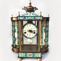 European Western cloisonne ancient clock vintage winding mechanical clock home creative living room pendulum clock Angel
