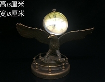 Antique Antique Pure Copper Dapeng Wing Watches Brass Eagle Table Crystal Mechanical Watch Home Accessories