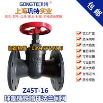 Cast steel ductile iron flange dark rod gate valve tap water heating heating sewage pipe valve Z45T-16