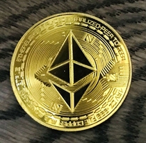 ETH Ethereum commemorative coin physical gold coin blockchain digital currency bit B commemorative coin creative antique collection