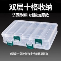 Luya box fake bait box multifunctional parts accessories box double Mino sequin Wood shrimp special storage bait box