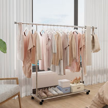 Stainless steel clothes hanger floor single lever type of folding bedroom inner balcony with simple hanging clothes drying clothes hanger