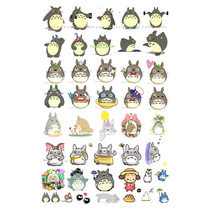 Cartoon Totoro tattoo stickers waterproof durable male and female students animation realistic small pattern cute color stickers
