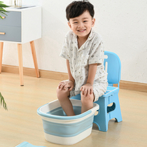 Home portable foot bucket childrens foot washing bucket folding with lid foot massage bucket does not occupy space creative simplicity